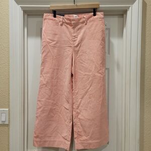 Gap High Rise Wide Leg Crop Corduroy, pink Sz 14
